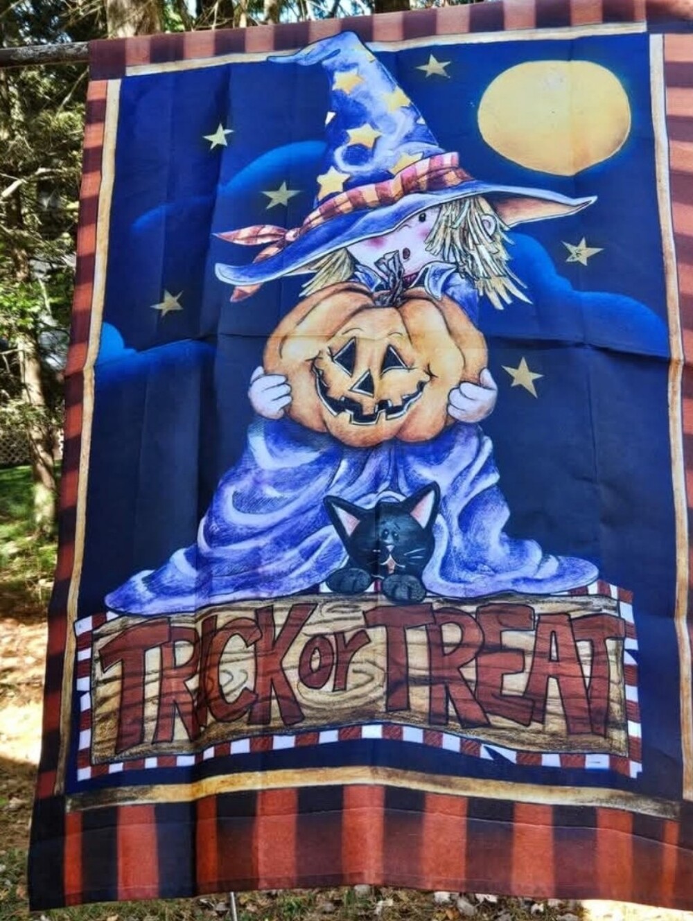 Decorative Halloween Trick or Treat House Flag